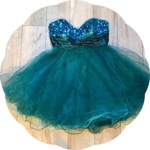 Chica’s Turquoise Cocktail Dress